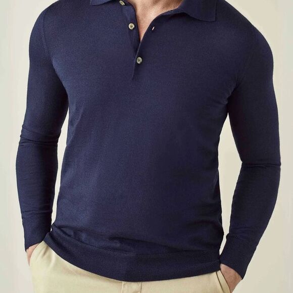 Classic Blue Slim Fit Polo Shirt - Picture 1 of 1